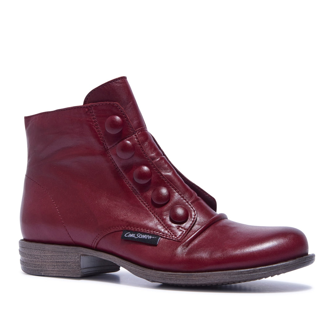 Ester Bordo Leather Ankle Boots