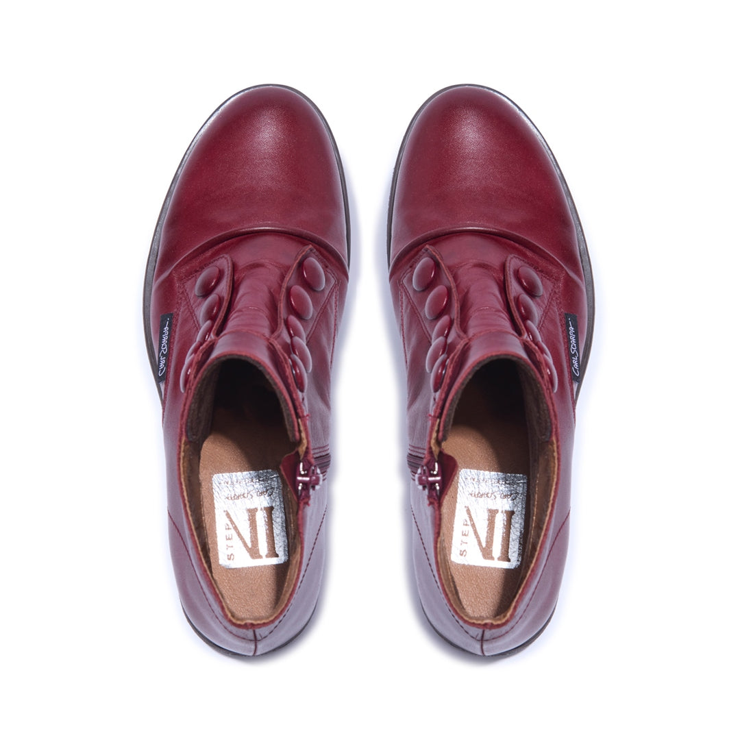 Ester Bordo Leather Ankle Boots