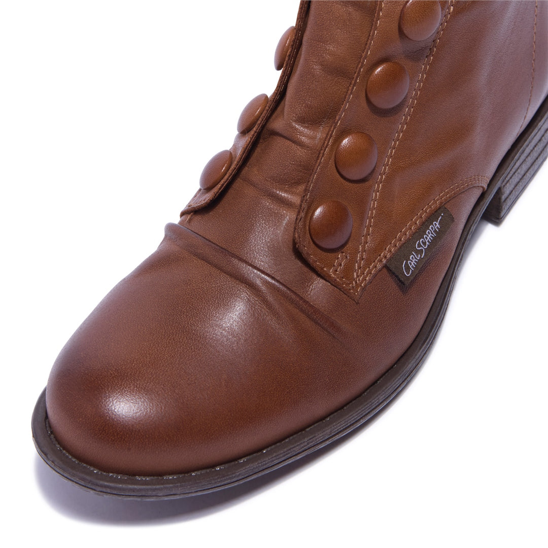 Ester Tan Leather Ankle Boots