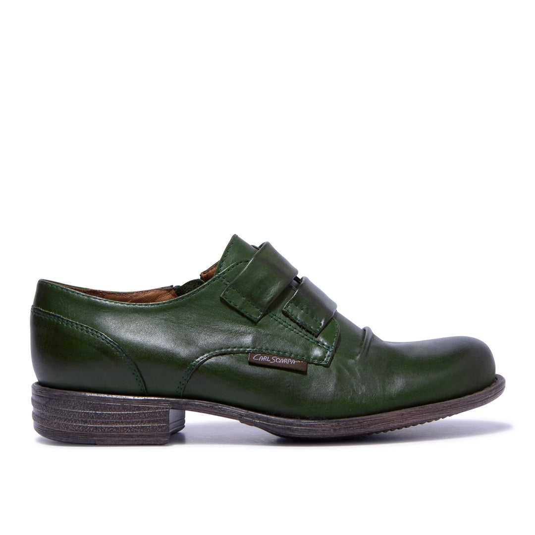 Gabbi Green Leather Loafers