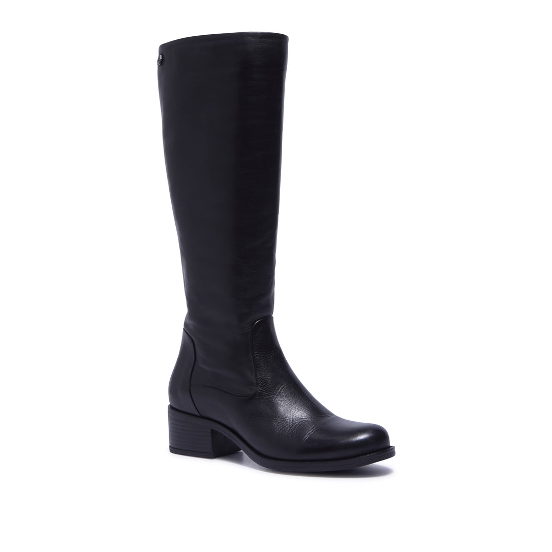 Gaido Black Leather Boots