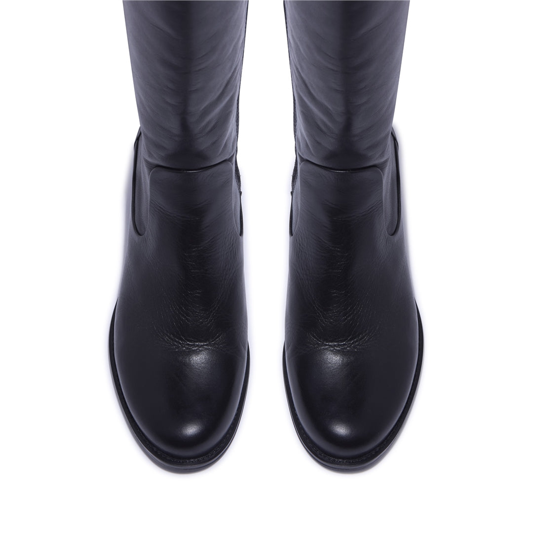 Gaido Black Leather Boots