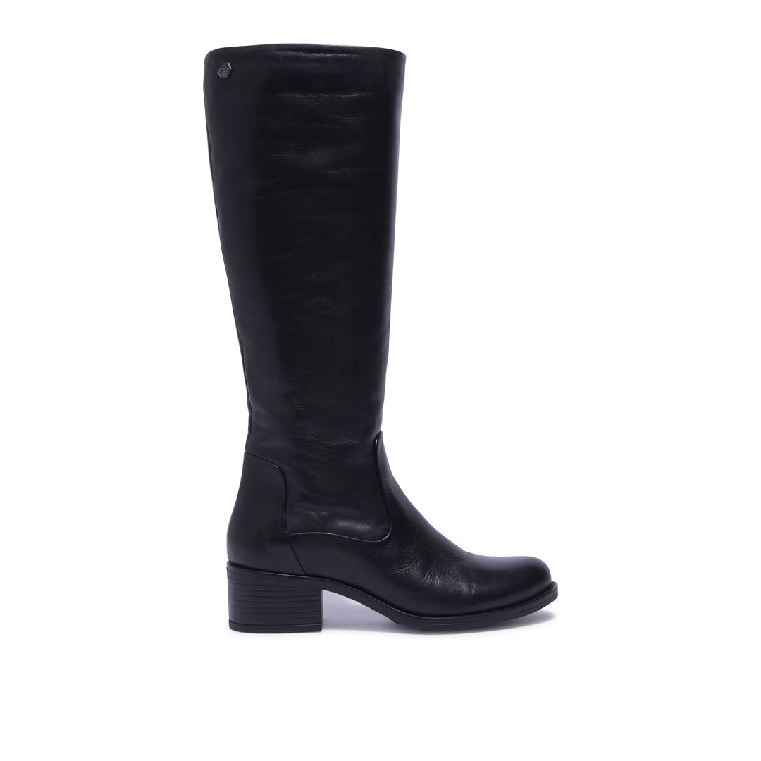 Gaido Black Leather Boots