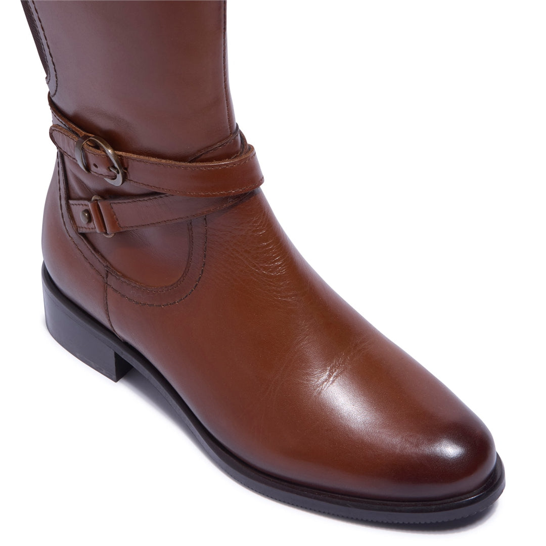 Joline Tan Leather Boots