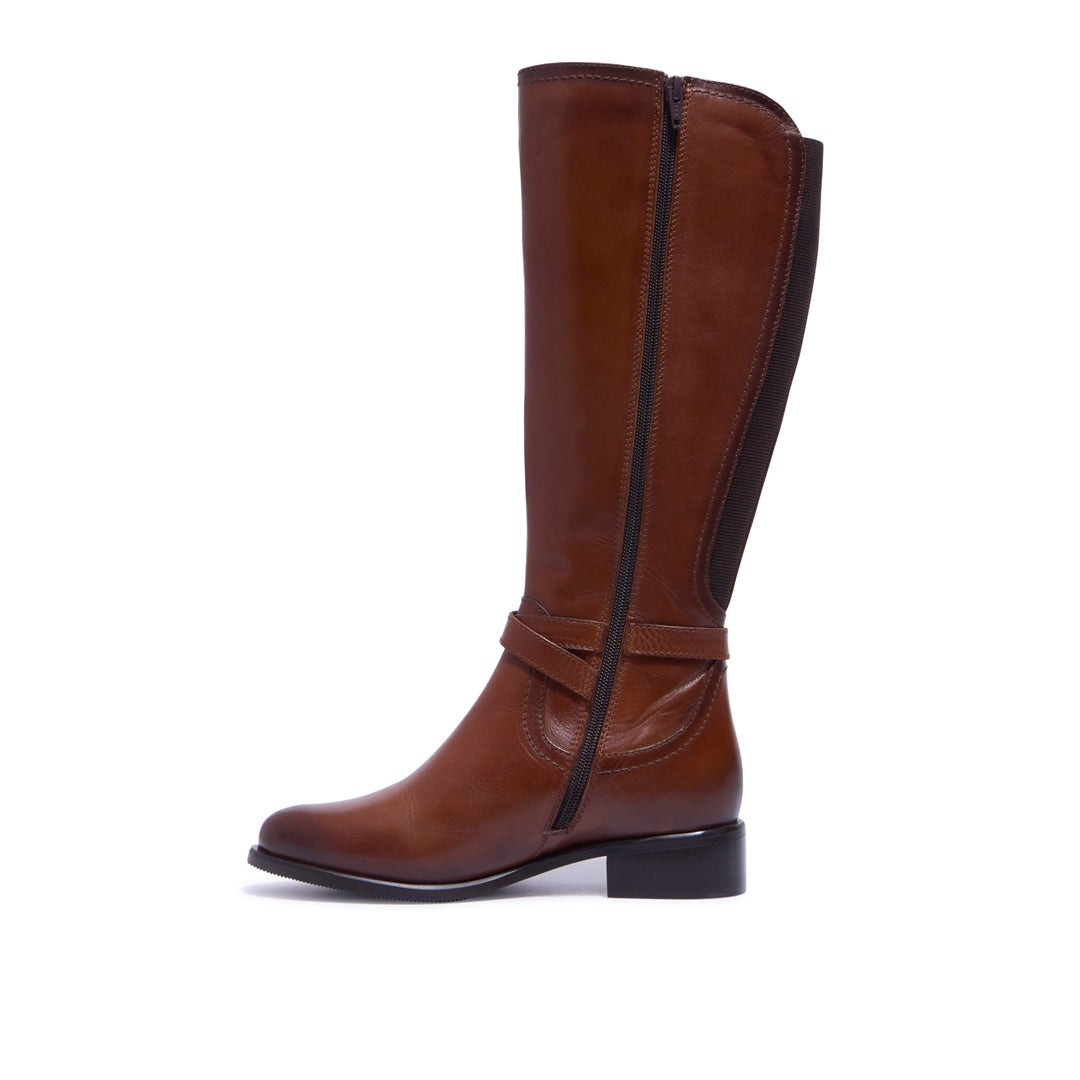 Joline Tan Leather Boots