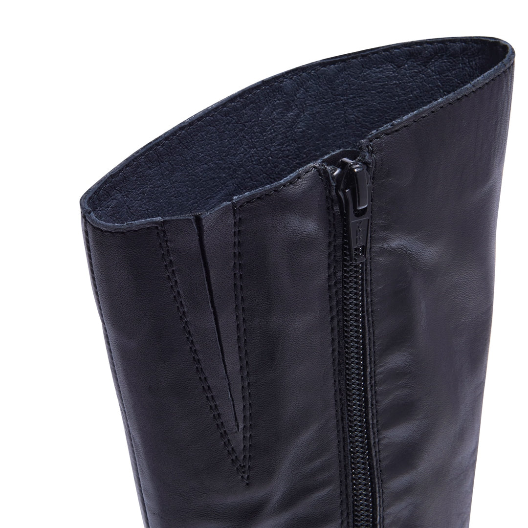Lodeve Black Leather Ankle Boots