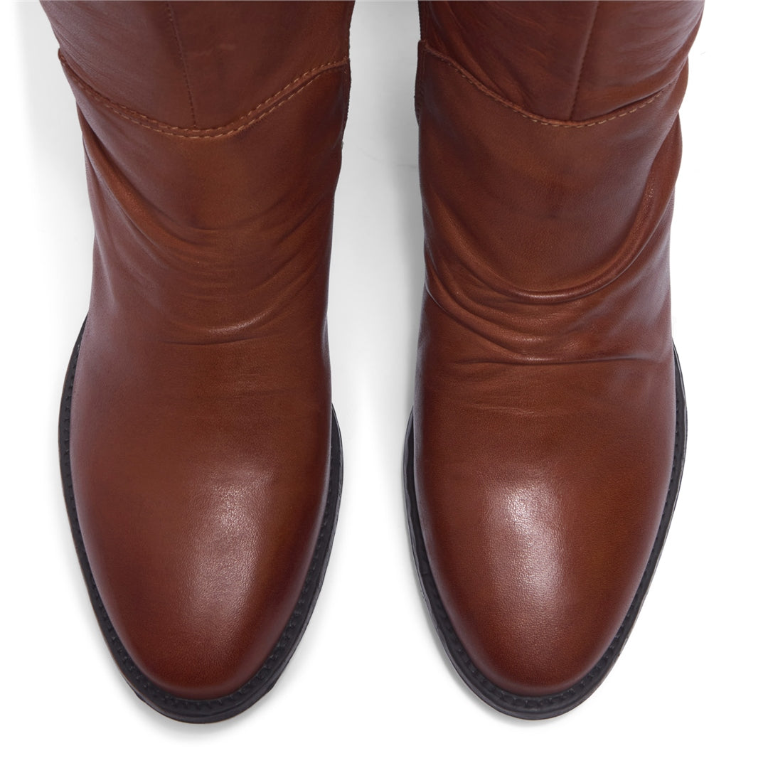 Lodeve Tan Leather Ankle Boots