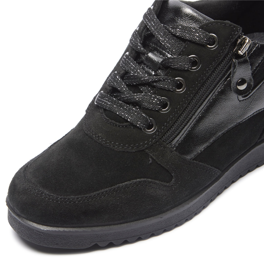 Nemoli Black Leather Trainers
