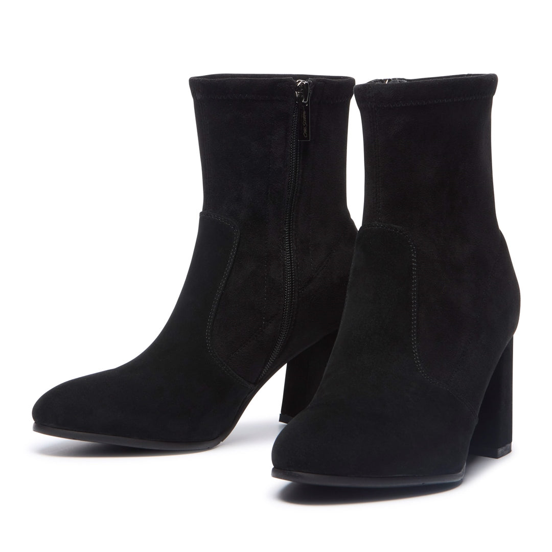 Pelugio Black Suede Ankle Boots