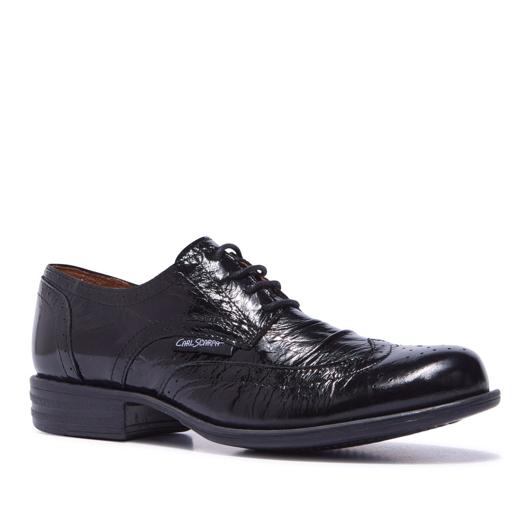 Perla Black Patent Leather Loafers