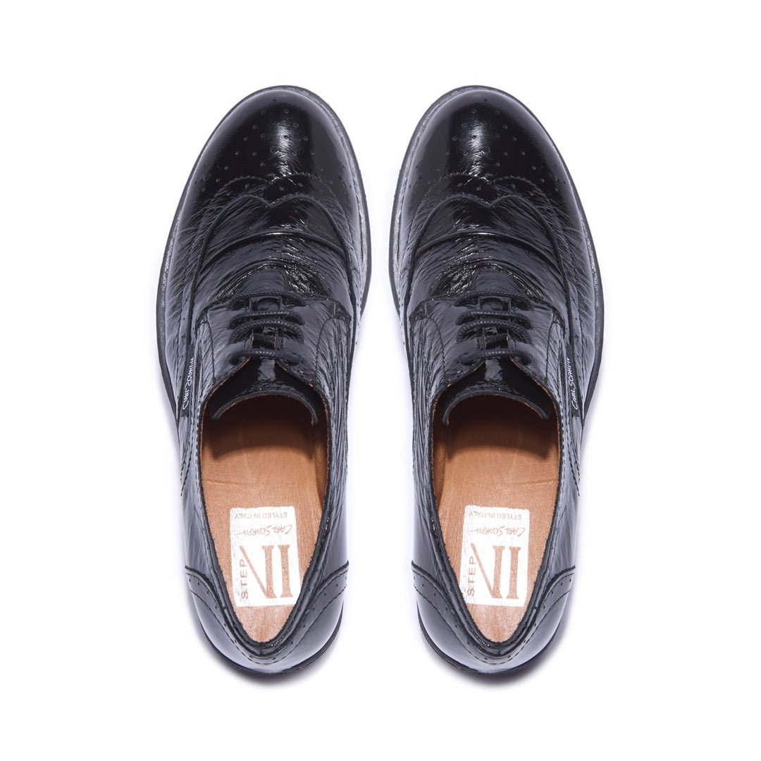 Perla Black Patent Leather Loafers