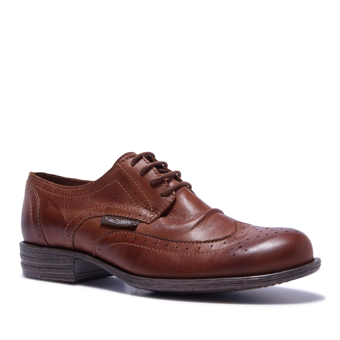 Perla Tan Leather Loafers