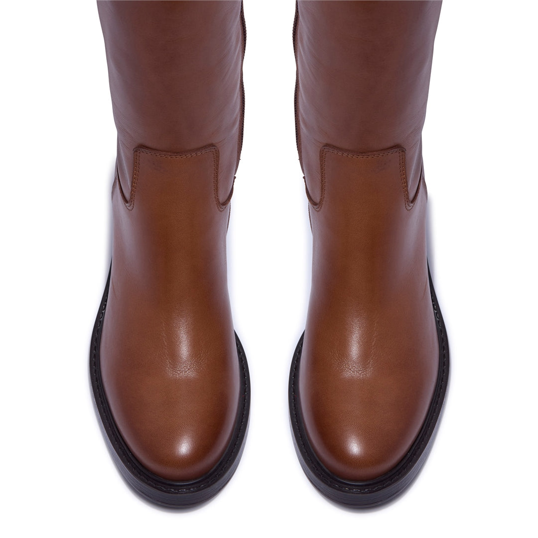 Recetto Tan Leather Boots