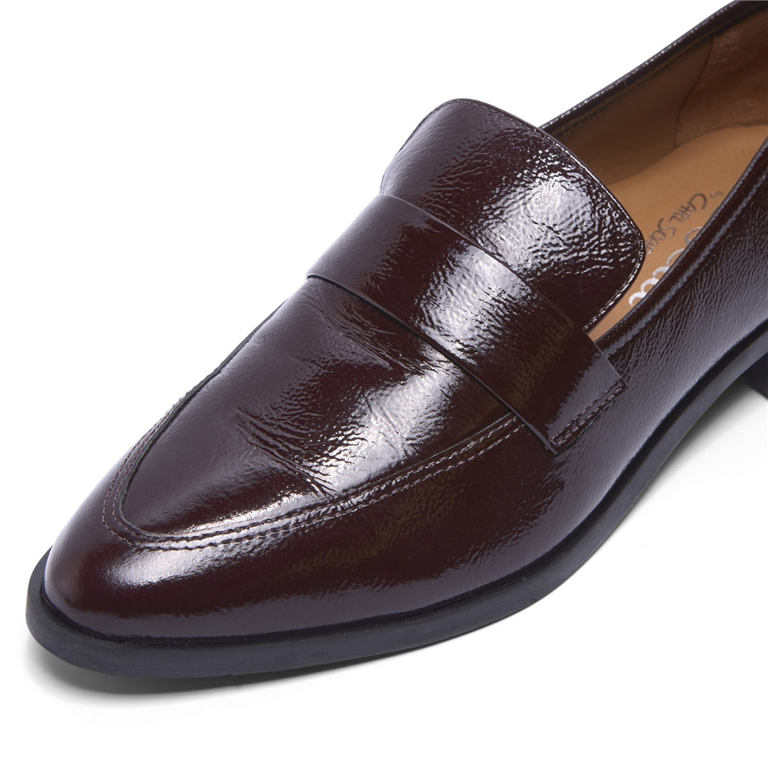 Sarina Bordo Patent Leather Loafers