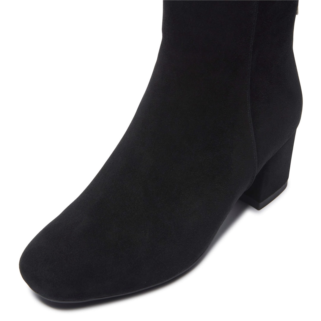 SARTINA BLACK SUEDE ANKLE BOOTS
