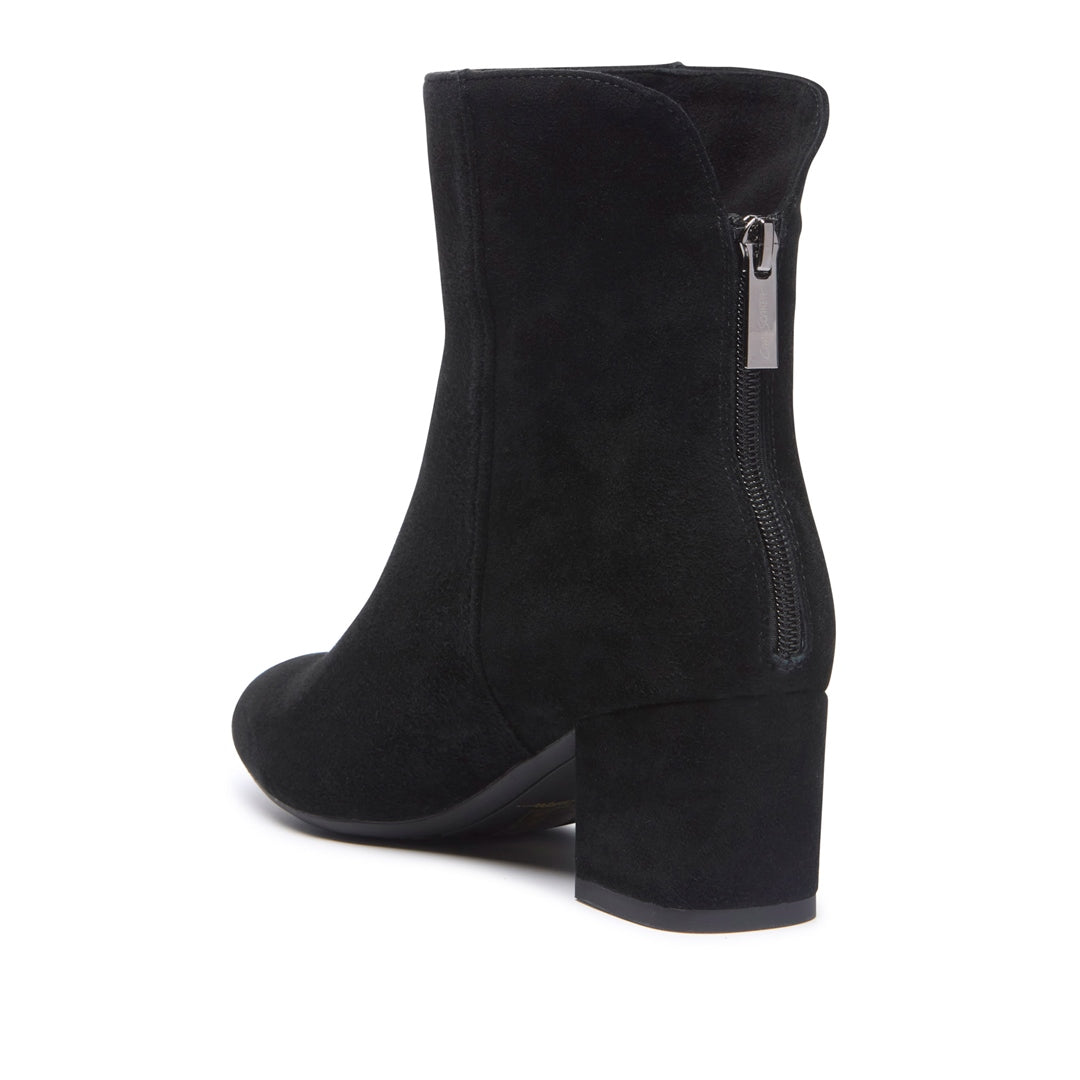 SARTINA BLACK SUEDE ANKLE BOOTS