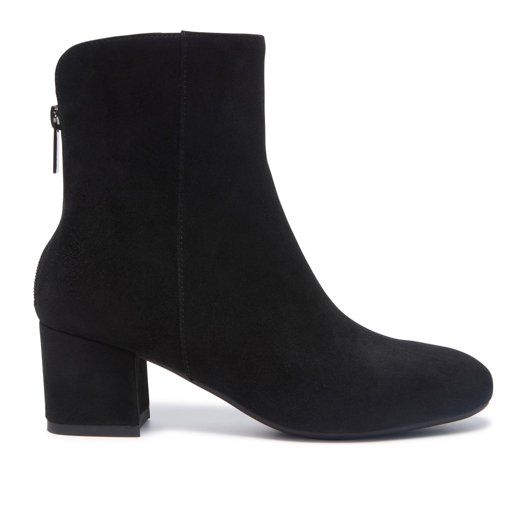 SARTINA BLACK SUEDE ANKLE BOOTS