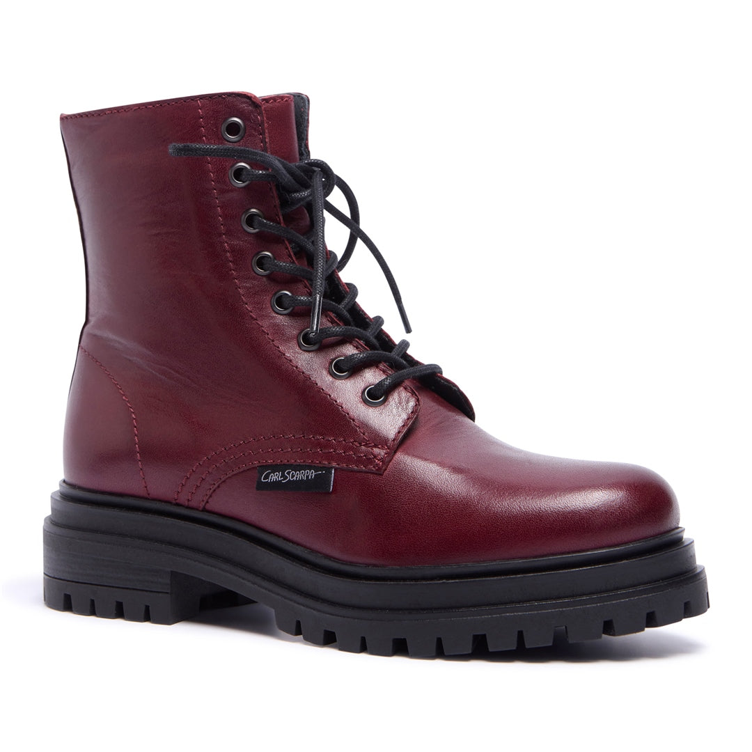 Seville Bordo Leather Ankle Boots