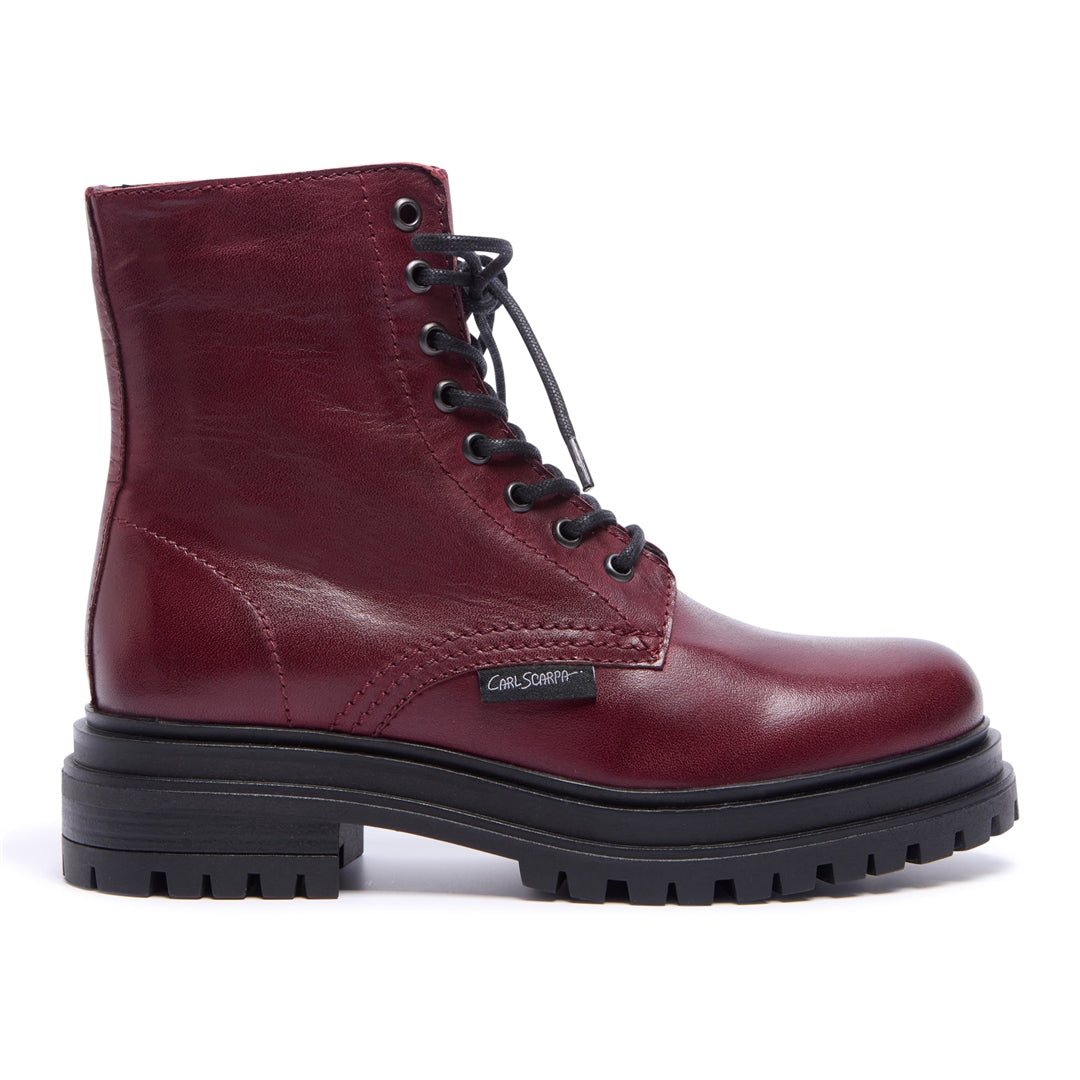 Seville Bordo Leather Ankle Boots