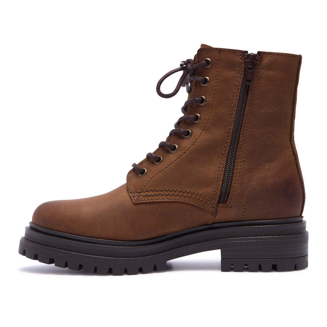 Seville Tan Leather Ankle Boots