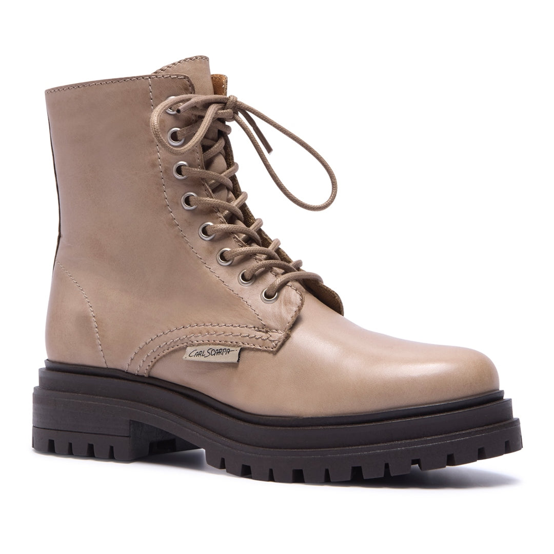 Seville Taupe Leather Ankle Boots