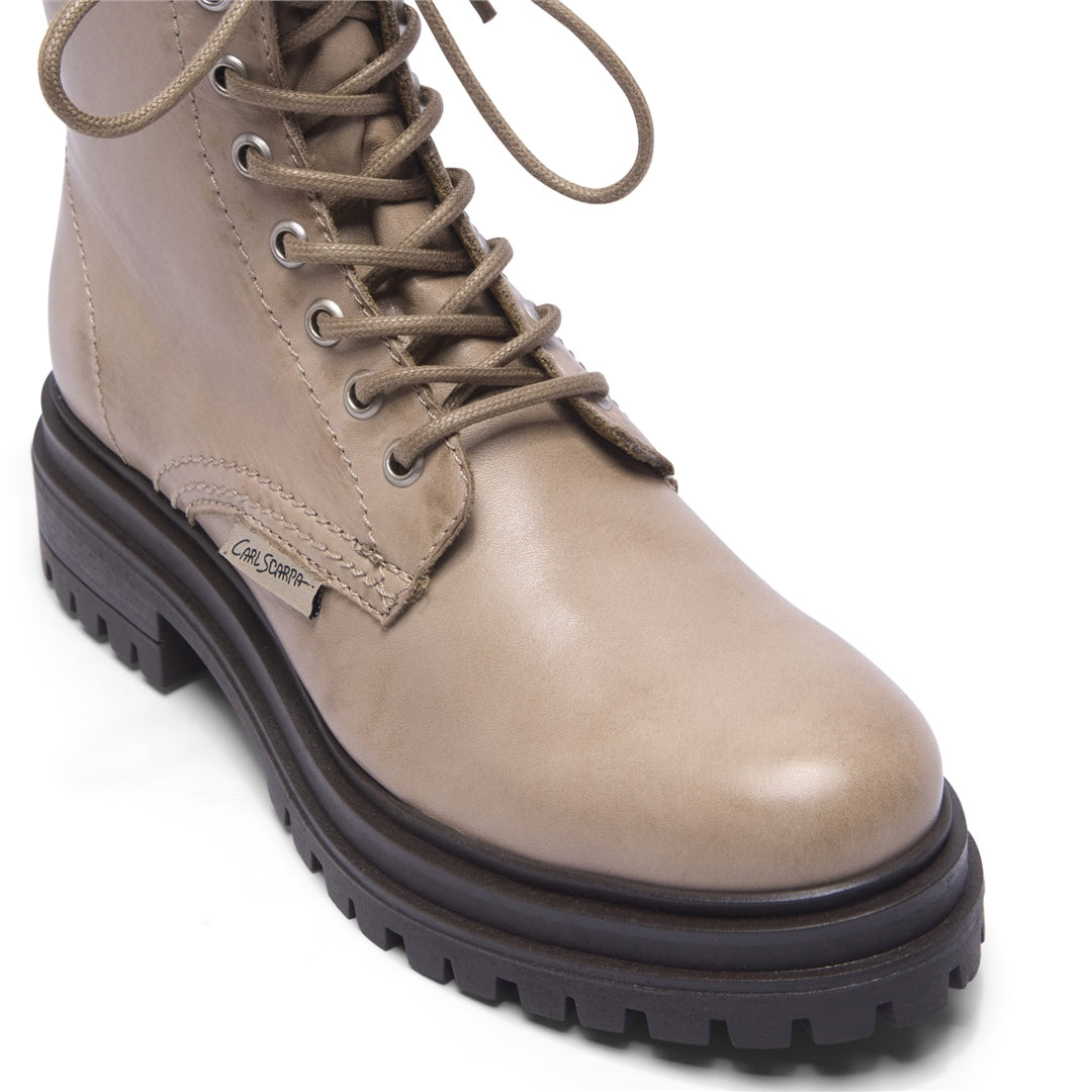 Seville Taupe Leather Ankle Boots