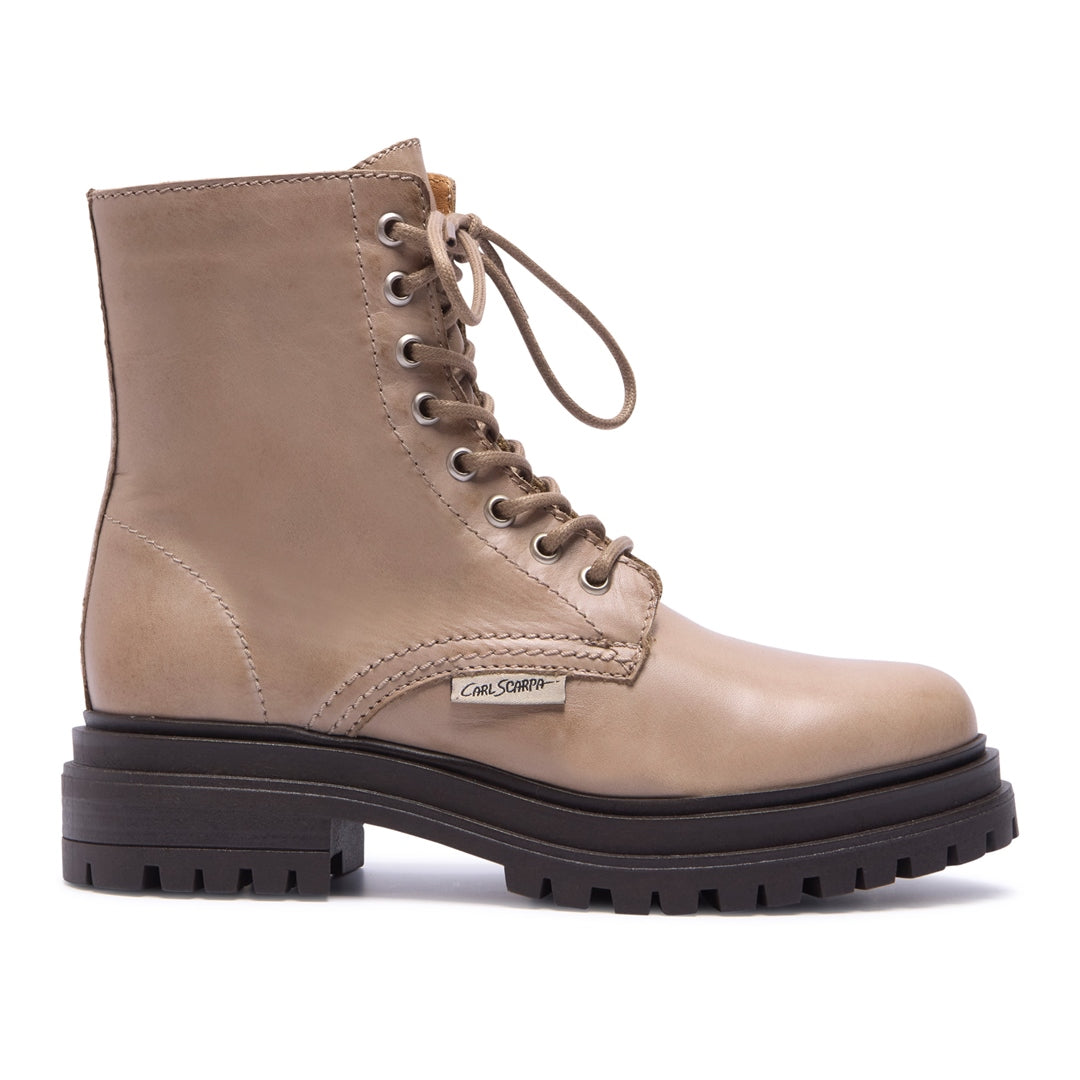 Seville Taupe Leather Ankle Boots