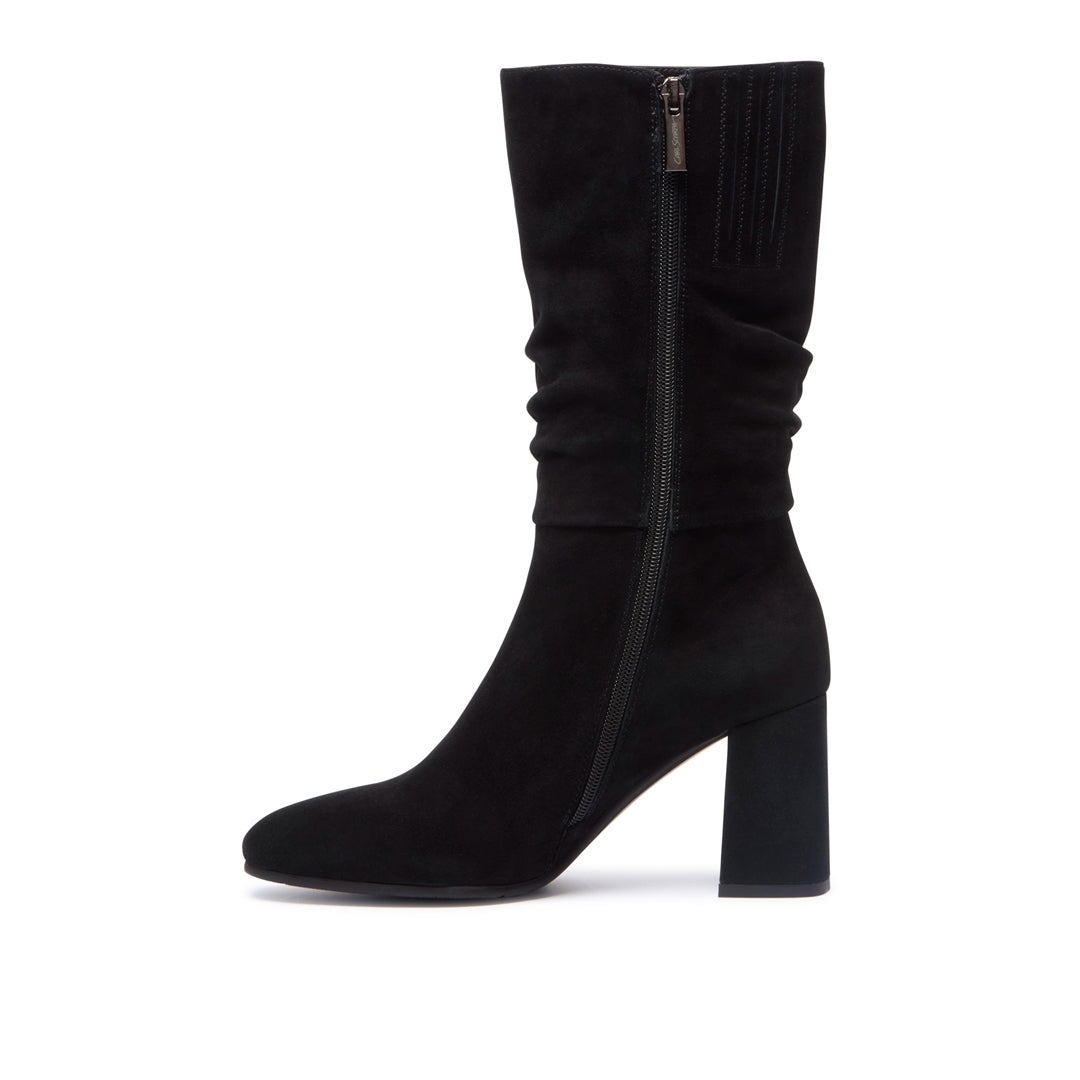 Tipici Black Suede Ankle Boots
