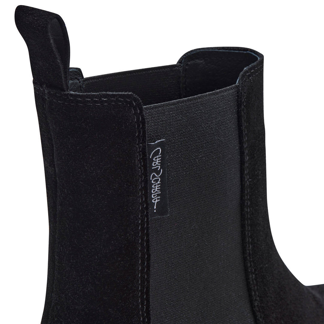 Selessia Black Suede Ankle Boots