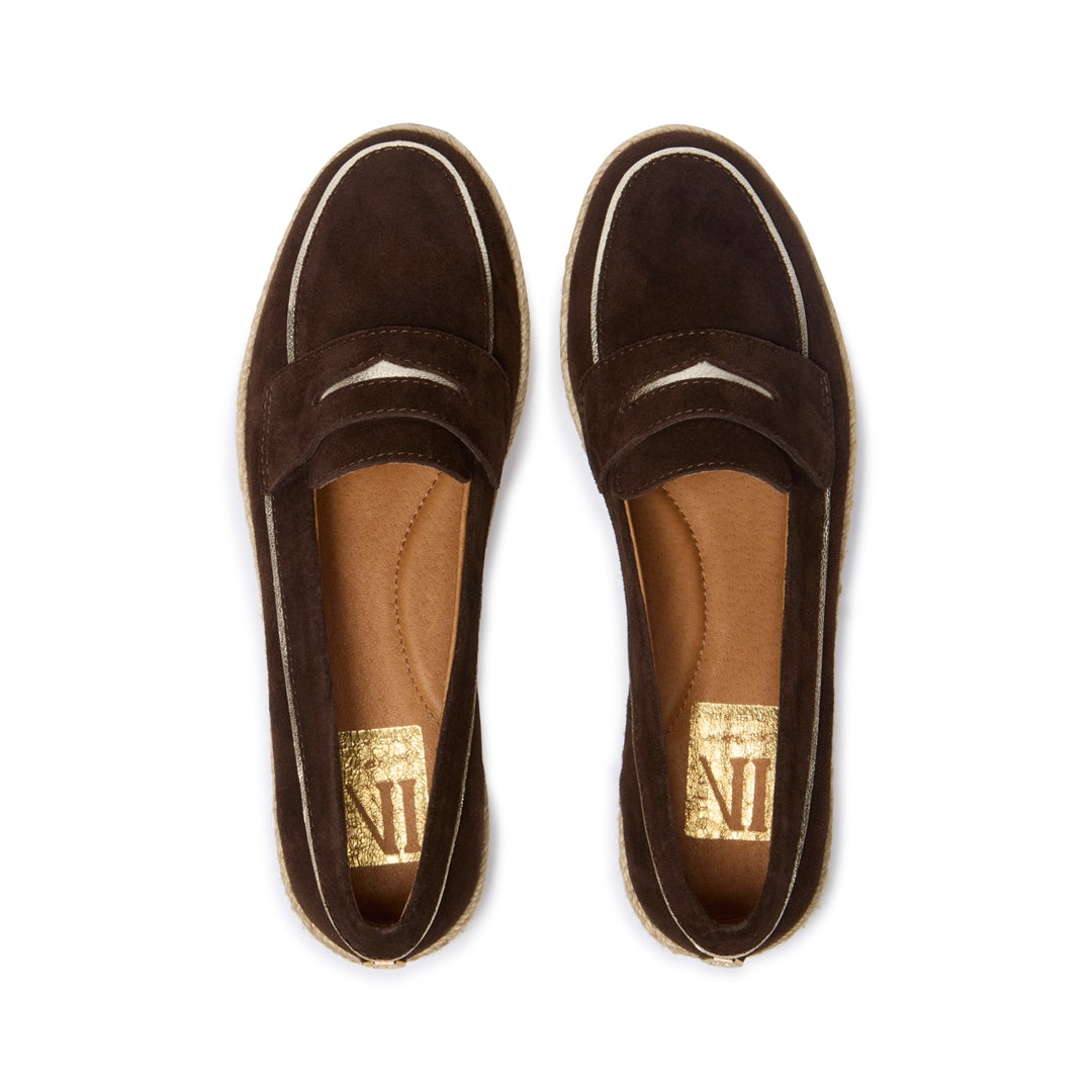 Tamino Brown Suede Loafers