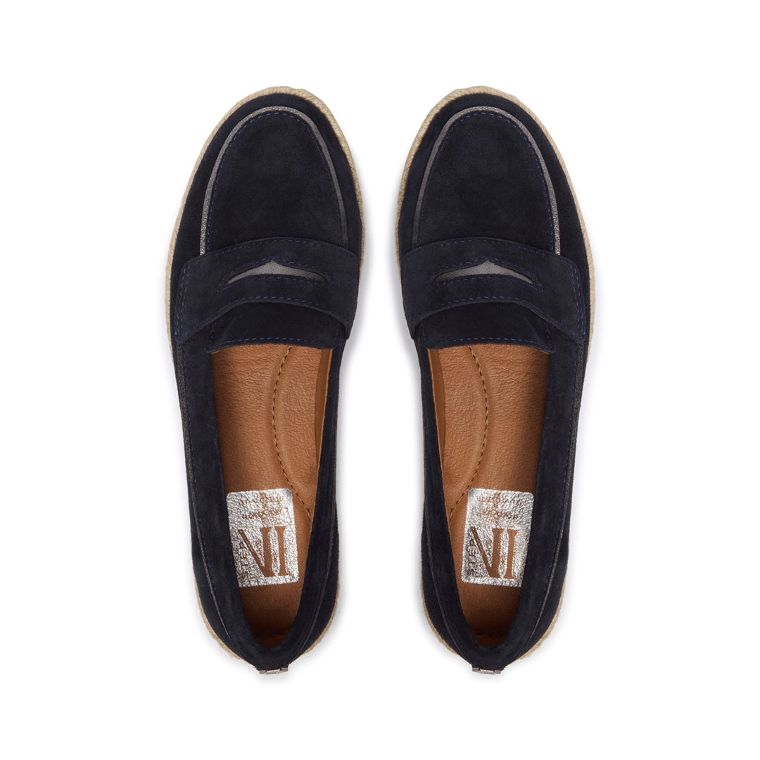 Tamino Navy Suede Loafers