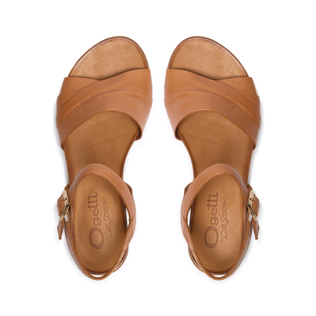 Tassia Tan Leather Sandals