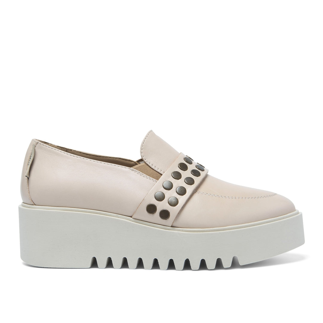 Corlita Off White Leather Loafers