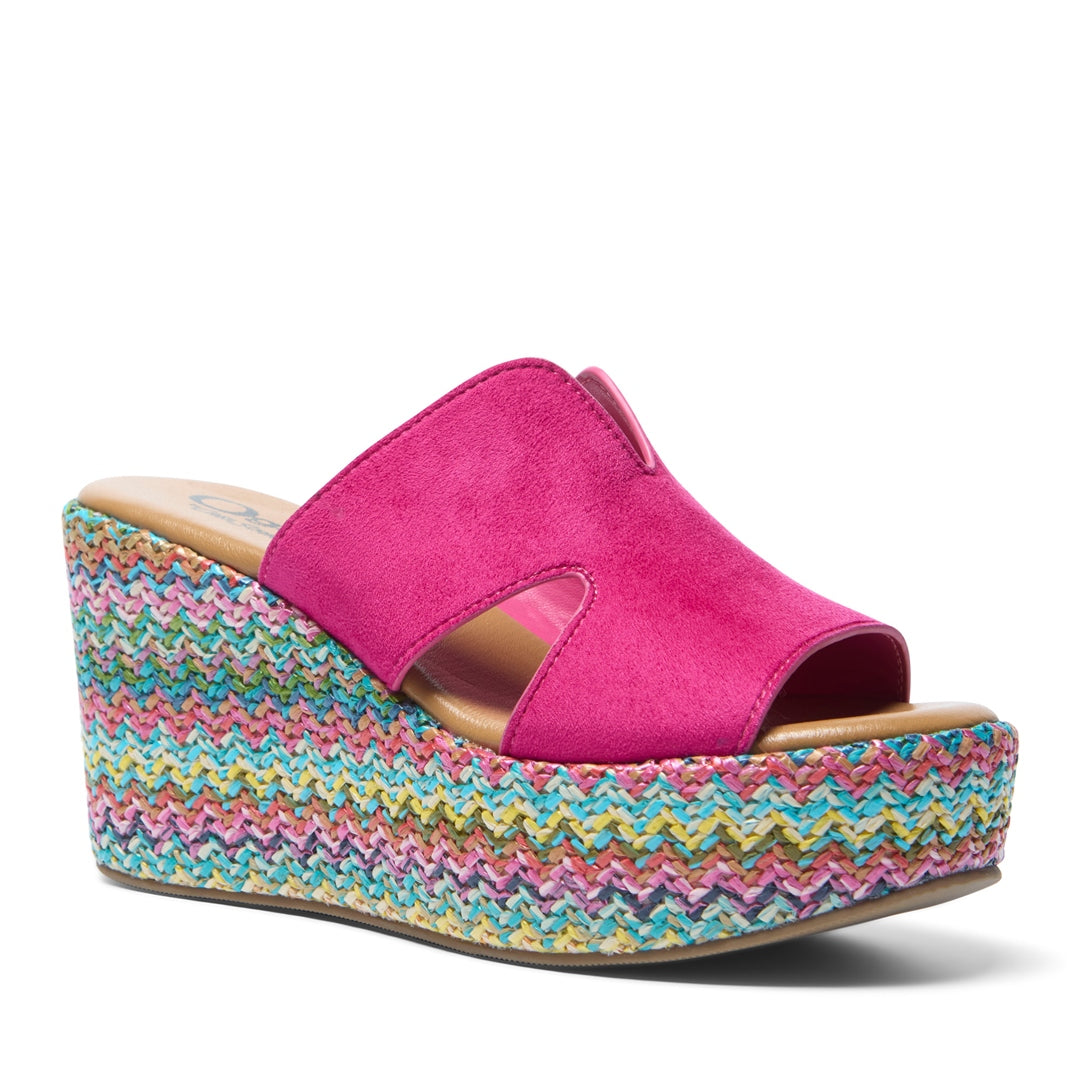 Rosini Fuchsia Platform Sandals