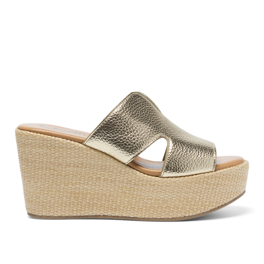 Rosini Gold Platform Sandals
