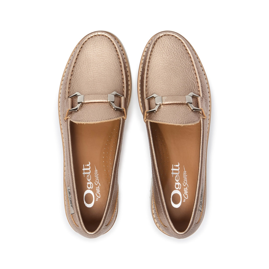 Ivani Champagne Leather Loafers