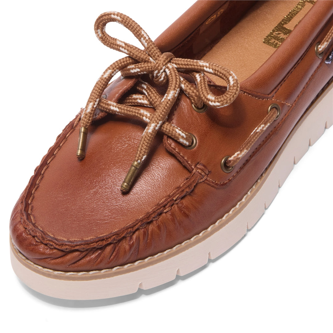 Cadorna Tan Leather Wedge Loafers