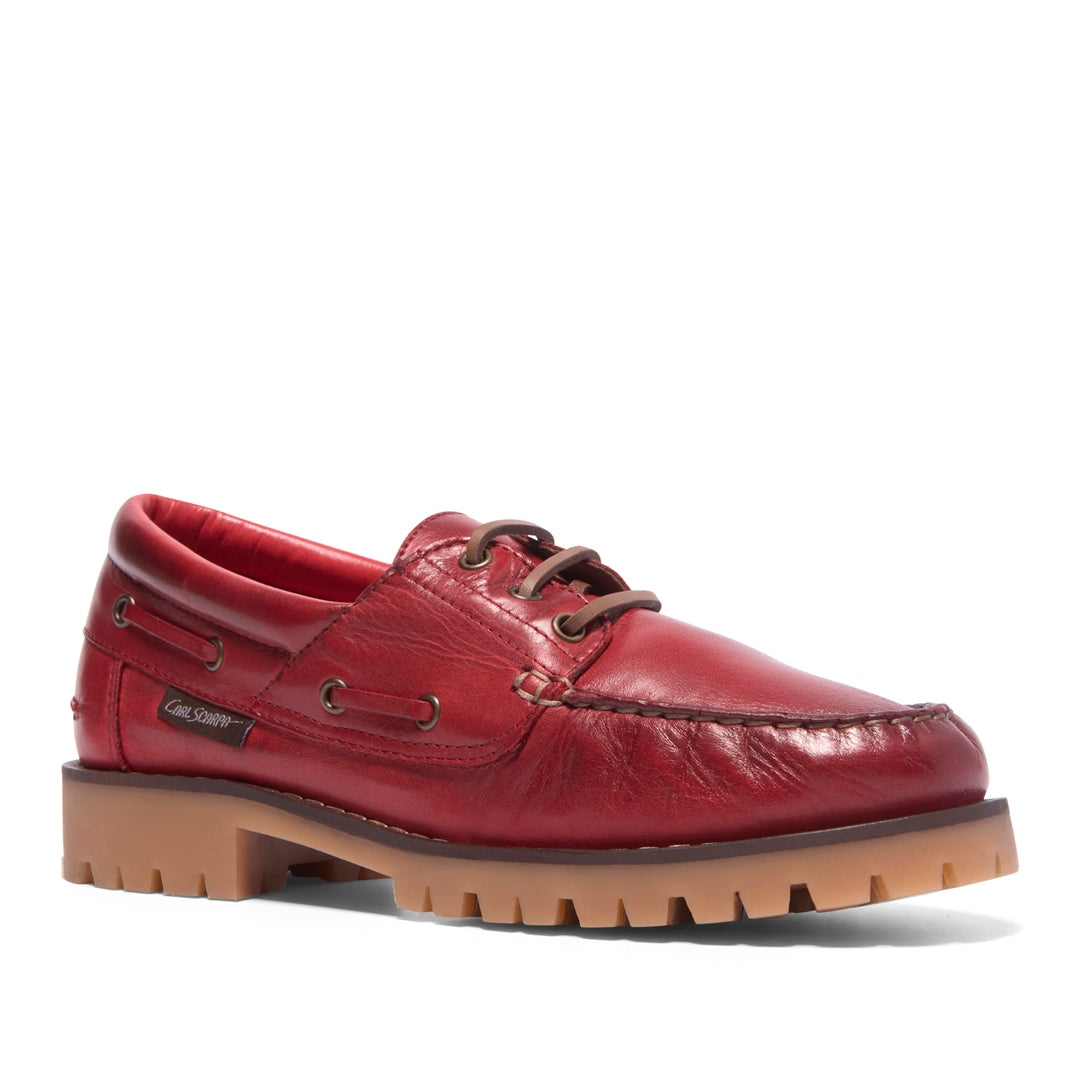Marina Red Leather Loafers