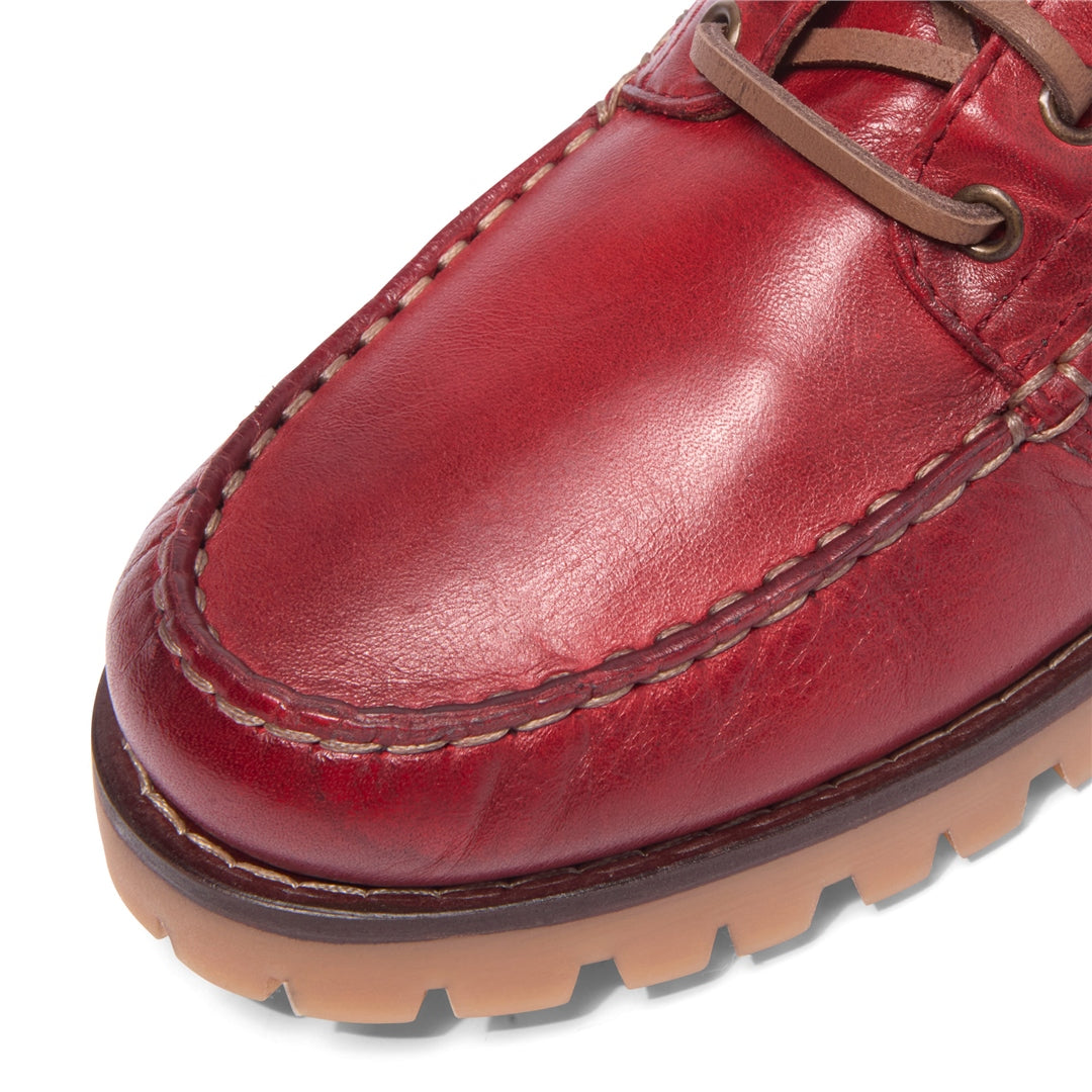 Marina Red Leather Loafers