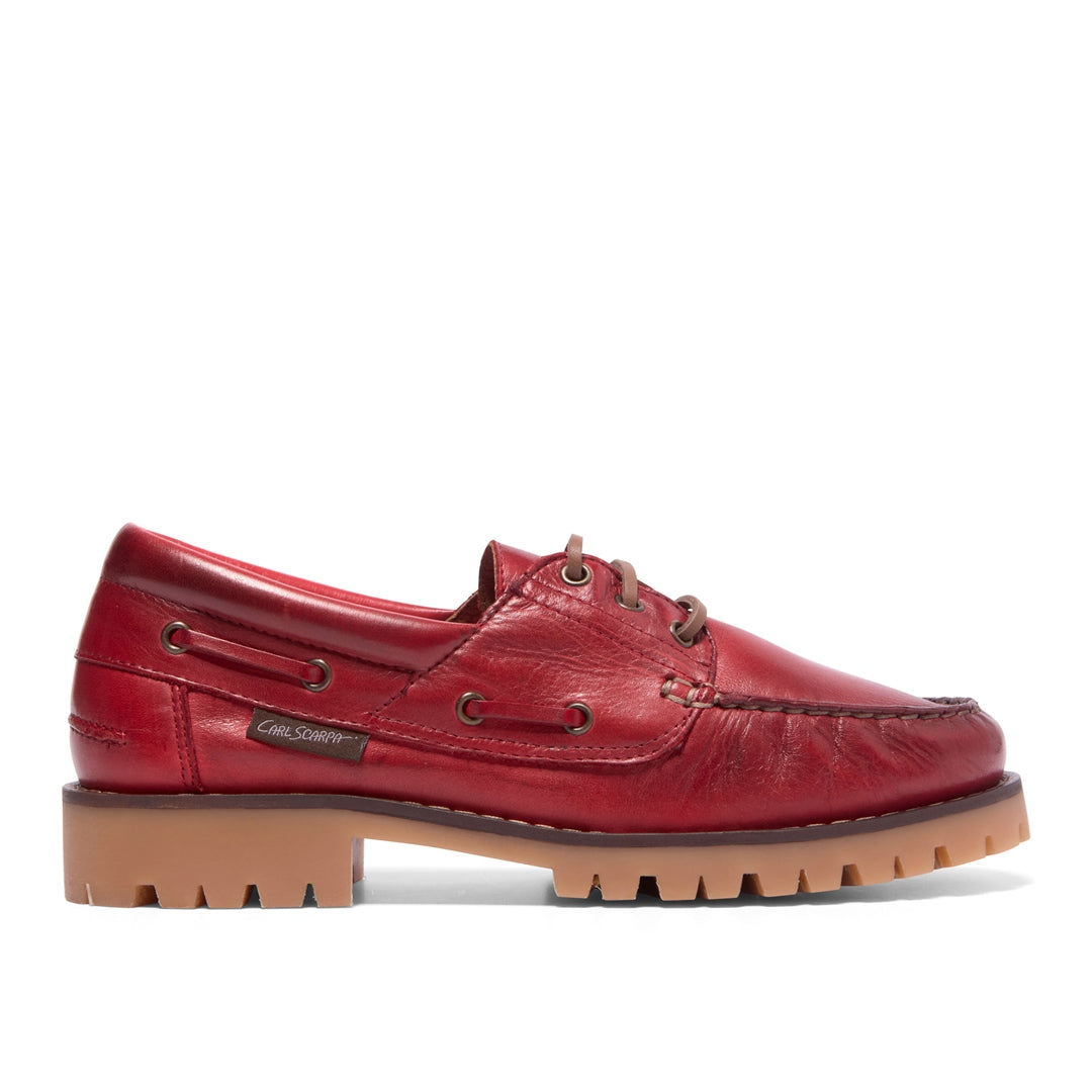 Marina Red Leather Loafers