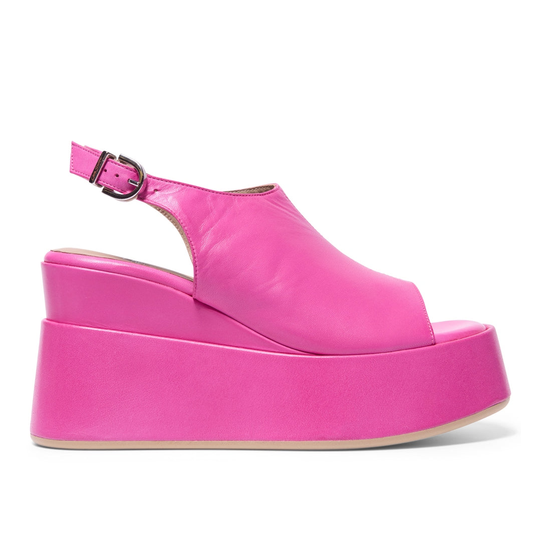 Miroso Fuchsia Leathe Platform Sandals