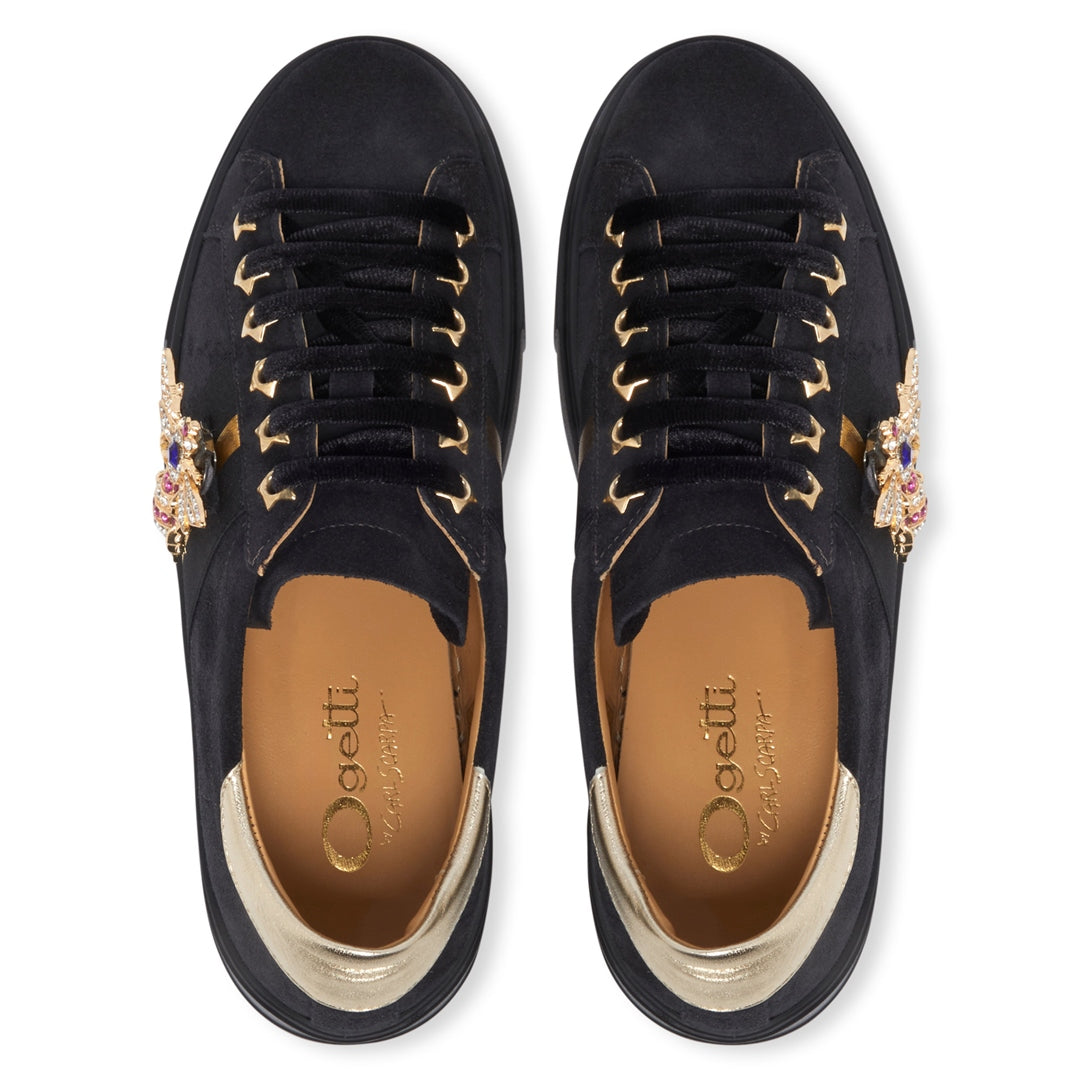 Racelli Navy Suede Trainers