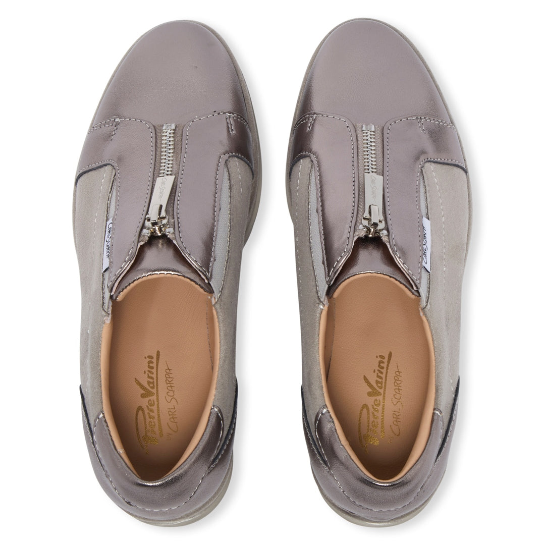 Charlizia Grey Platform Trainers