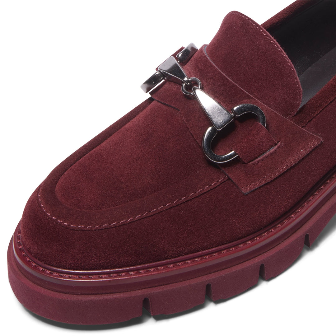 Gerano Bordo Suede Loafers