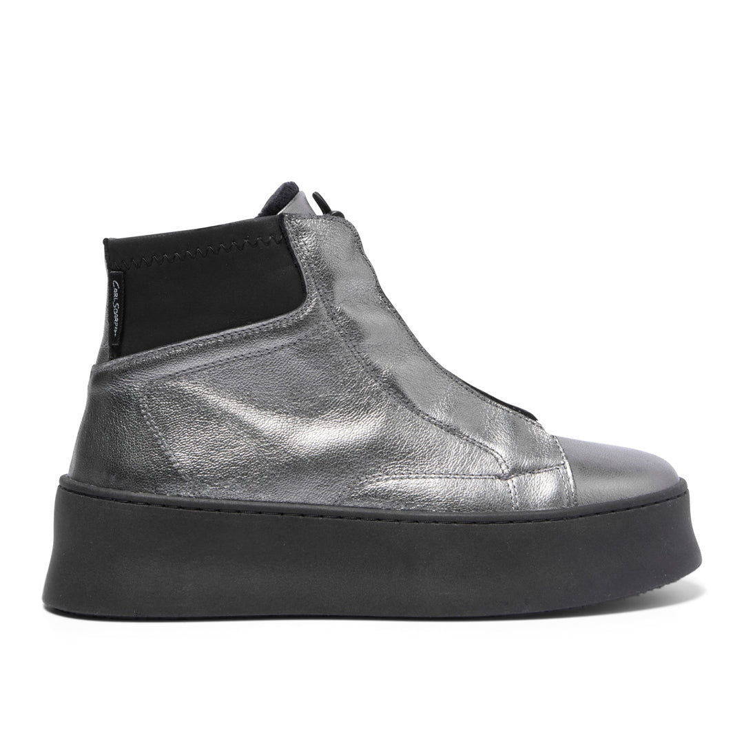 Arnica Pewter Leather Ankle Boots