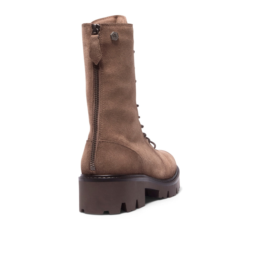 Caminetto Beige Suede Ankle Boots