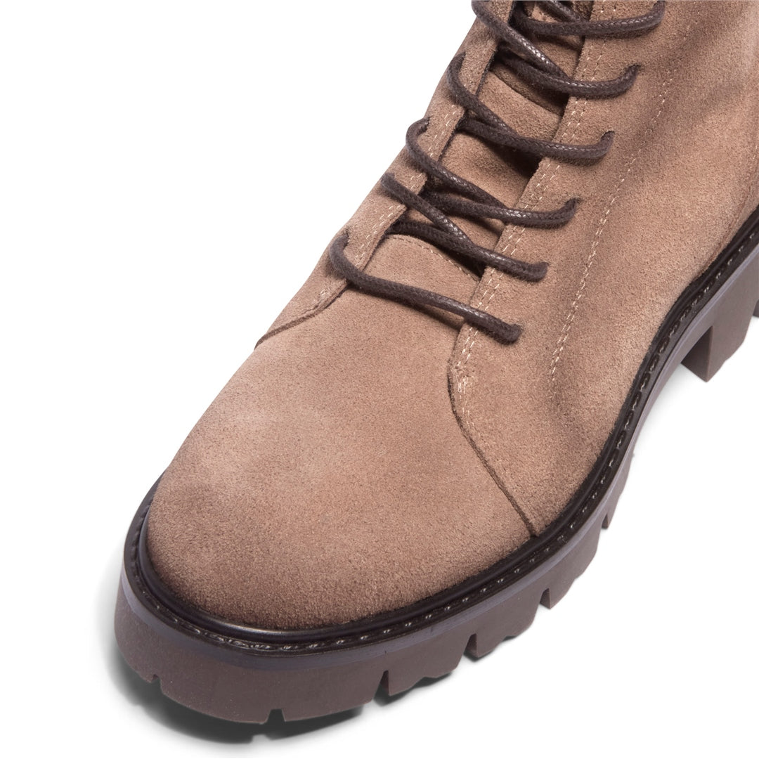 Caminetto Beige Suede Ankle Boots