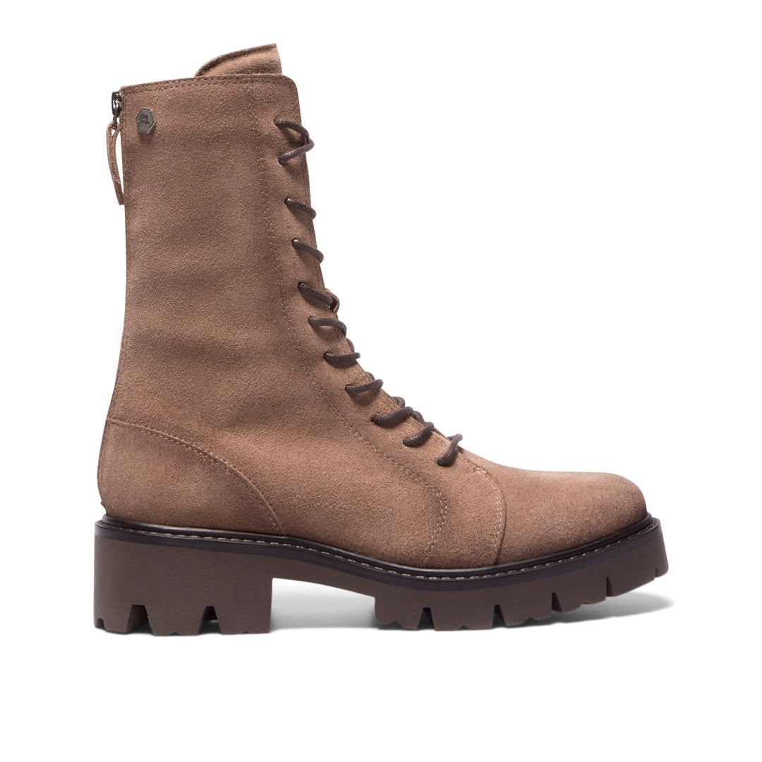 Caminetto Beige Suede Ankle Boots