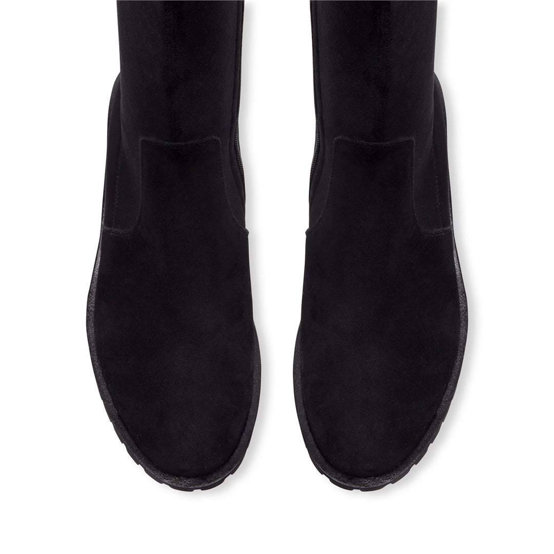 Chiara Black Suede Boots