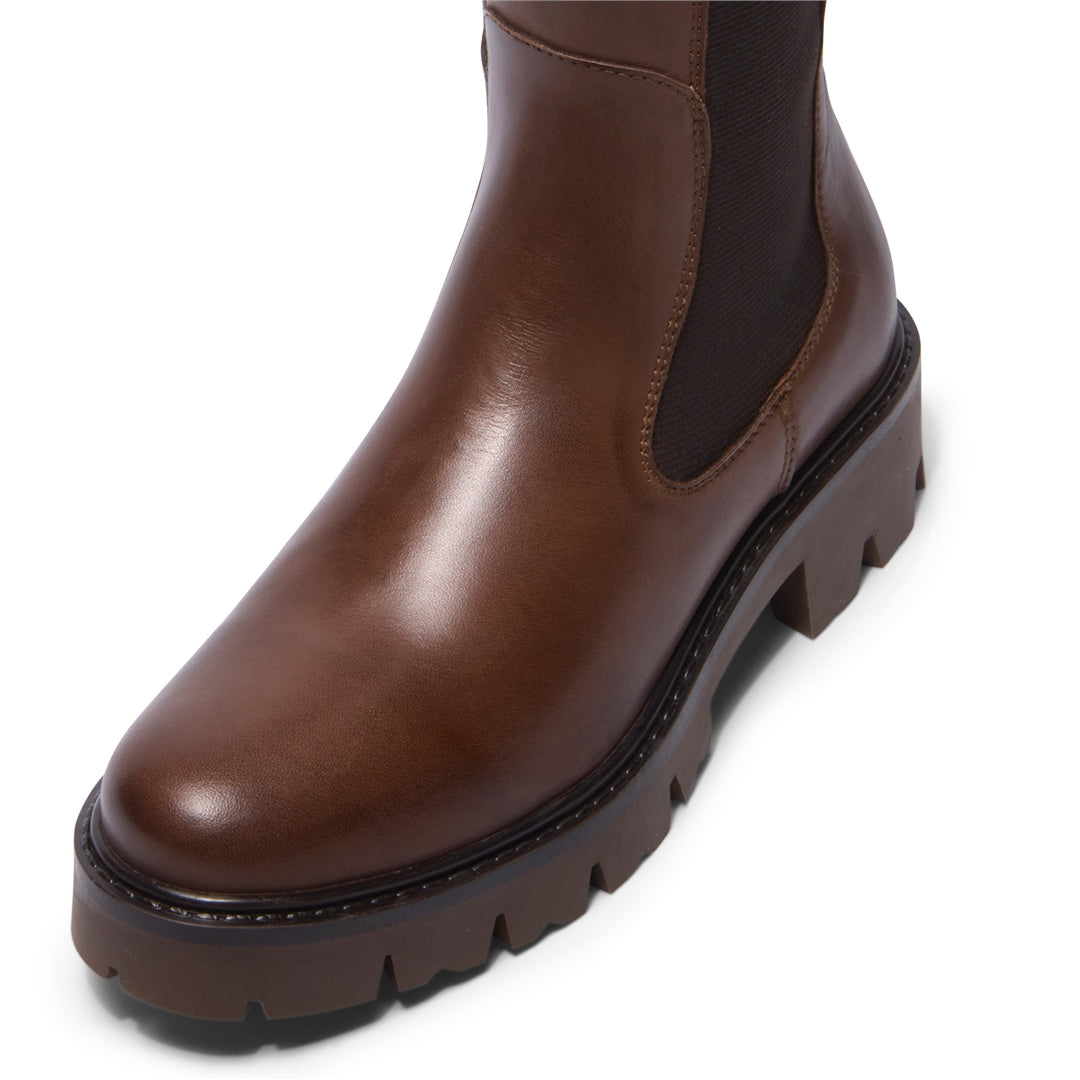 Diva Brown Leather Knee High Boots